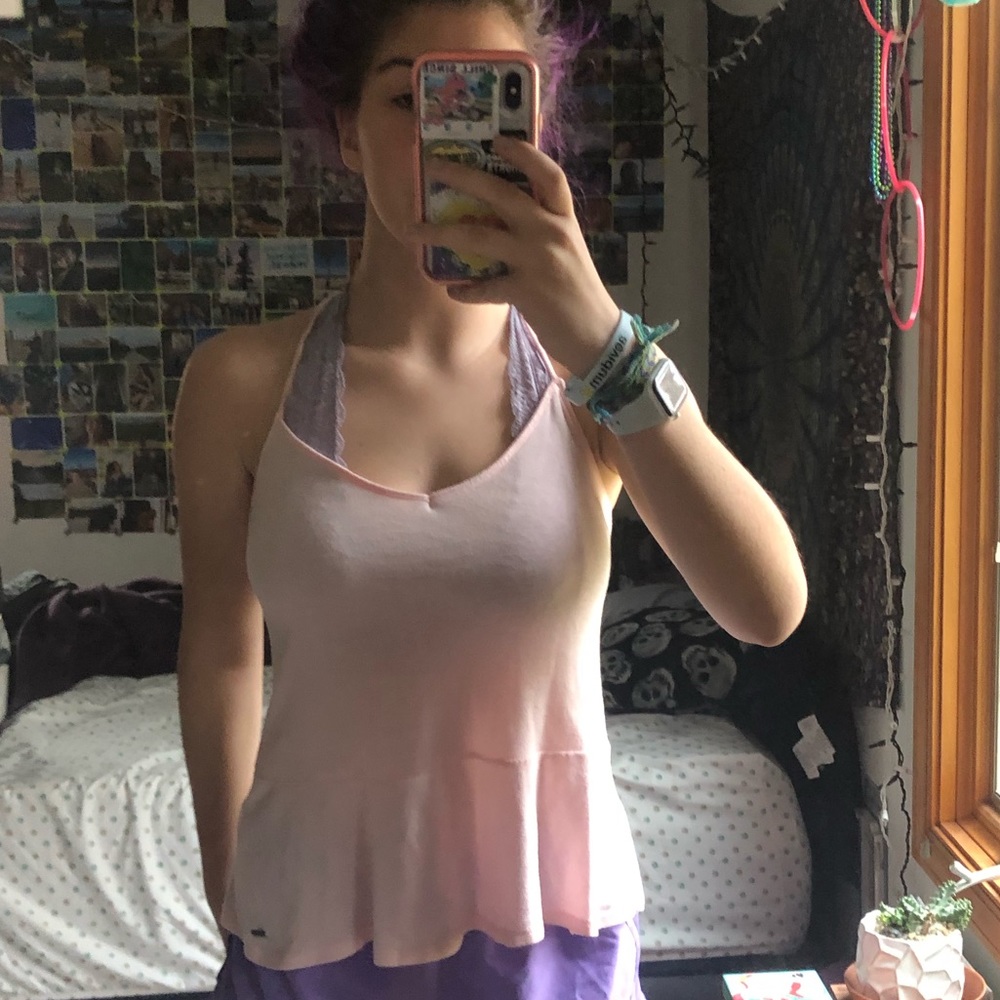 pastel pink hollister tank top